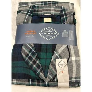 St. John's Bay Men's Long Sleeve 2 piece Pant Pajama Set Size Small * m500